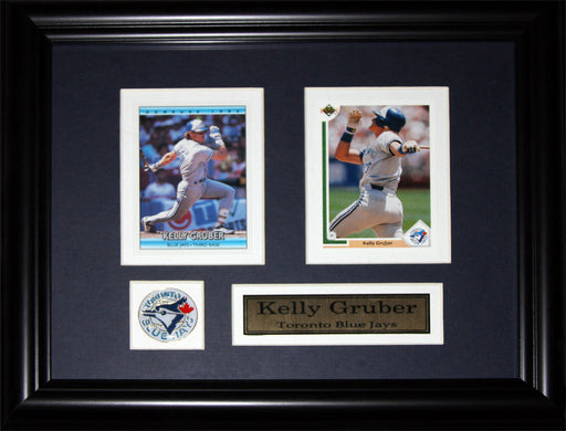 Kelly Gruber Toronto Blue Jays 2 Card Baseball Memorabilia Collector Frame