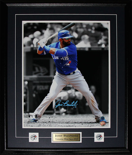 Jose Bautista Toronto Blue Jays Bat Flip Home Run 2015 AL Finals Color 8x10 Baseball Frame