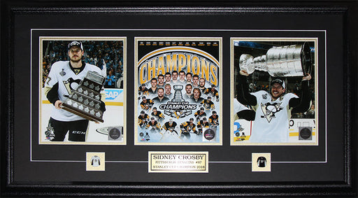 Sidney Crosby Pittsburgh Penguins 2016 Stanley Cup Conn Smythe MVP 3 Photograph Hockey Frame