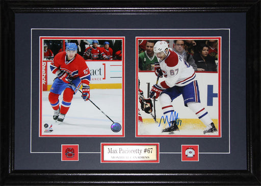 Max Pacioretty Montreal Canadiens Signed 2 Photo Hockey Collector Frame