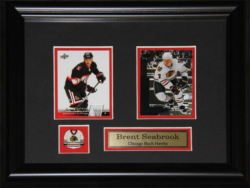 Brent Seabrook Chicago Blackhawks 2 Card Hockey Memorabilia Collector Frame