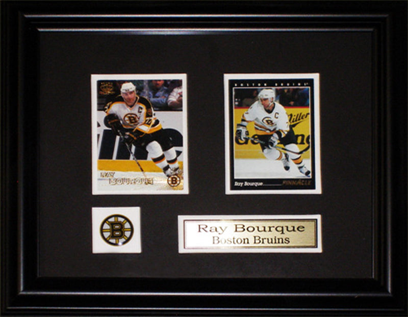 Ray Bourque Boston Bruins 2 Card Hockey Memorabilia Collector Frame