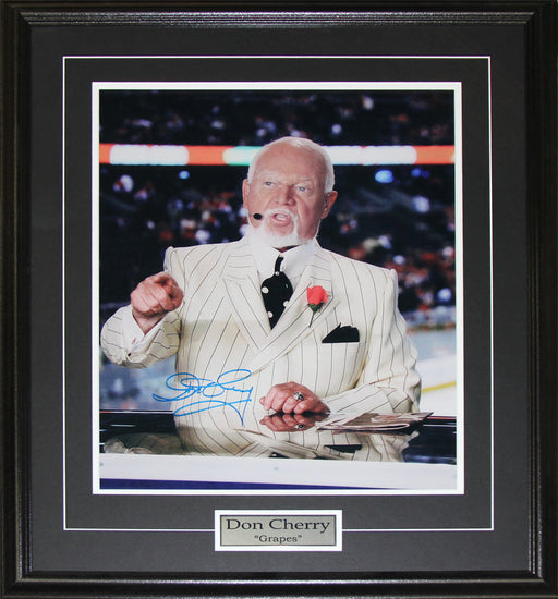 Don Cherry Signed 16x20 Hockey Memorabilia Collector Frame