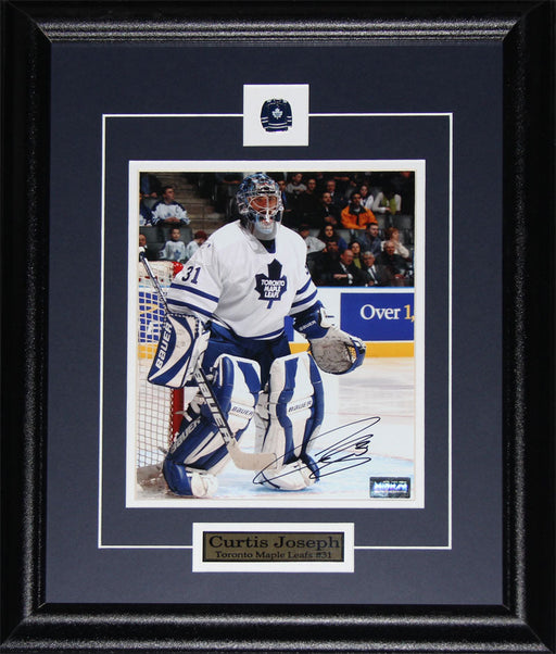 Curtis Joseph Toronto Maple Leafs Signed 8x10 Hockey Collector Frame