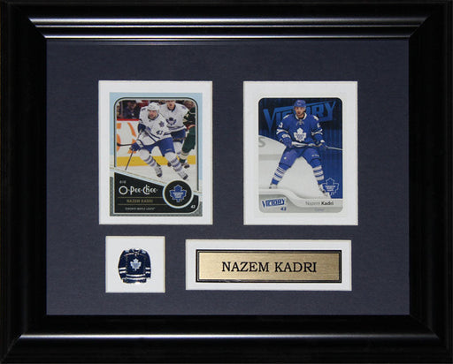 Nazem Kadri Toronto Maple Leafs 2 Card Hockey Memorabilia Collector Frame