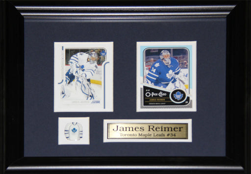 James Reimer Toronto Maple Leafs 2 Card Hockey Memorabilia Collector Frame