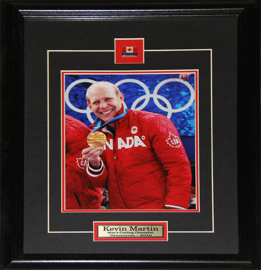 Kevin Martin 2010 Team Canada Vancouver Winter Olympics Gold Medal Curling 8x10 Frame