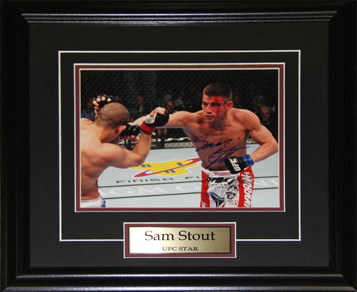 Sam Stout UFC MMA Mixed Martial Arts Signed 8x10 Memorabilia Collector Frame