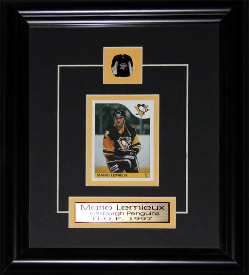 Mario Lemieux Pittsburgh Penguins Reproduction Rookie Card Hockey Frame