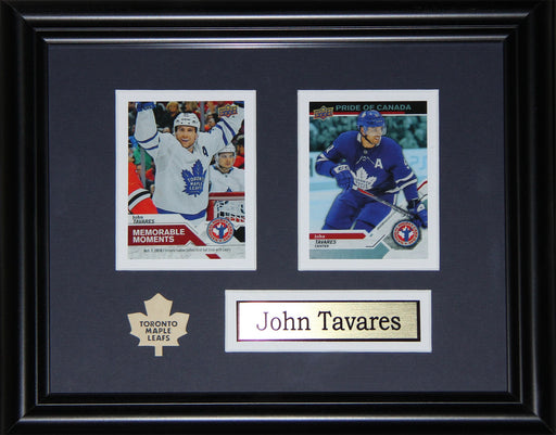 John Tavares Toronto Maple Leafs 2 Card Hockey Memorabilia Collector Frame
