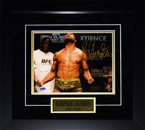 Quinton Rampage Jackson Signed UFC MMA Mixed Martial Arts 8x10 Collector Frame