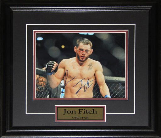Jon Fitch UFC MMA Mixed Martial Arts Signed 8x10 Memorabilia Collector Frame