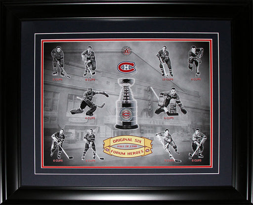 Montreal Canadiens Stanley Cup Forum Heroes 16x20 Hockey Collector Frame