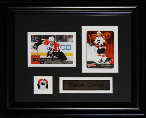 Claude Giroux Philadelphia Flyers 2 Card Hockey Memorabilia Collector Frame