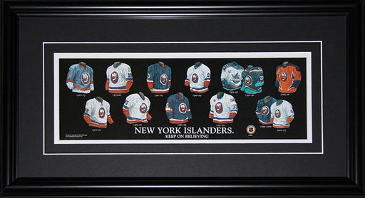 New York Islanders Jersey Evolution Hockey Memorabilia Collector Frame
