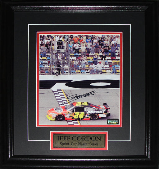 Jeff Gordon NASCAR Signed Auto Motorsport Racing Driver 8x10 Collector Frame