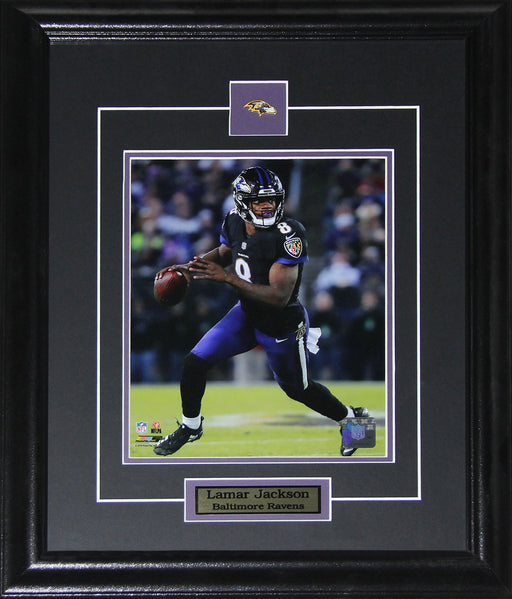 Lamar Jackson Baltimore Ravens Football Sports Memorabilia Collector 8x10 Frame