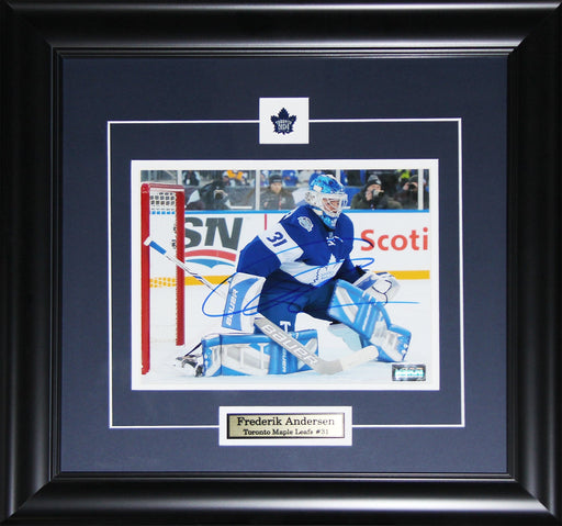 Frederik Andersen Toronto Maple Leafs Hockey Sports Memorabilia Signed 8x10 Collector Frame