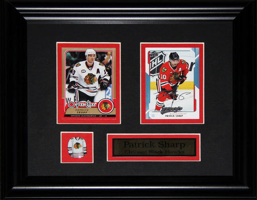 Patrick Sharp Chicago Blackhawks 2 Card Hockey Memorabilia Collector Frame