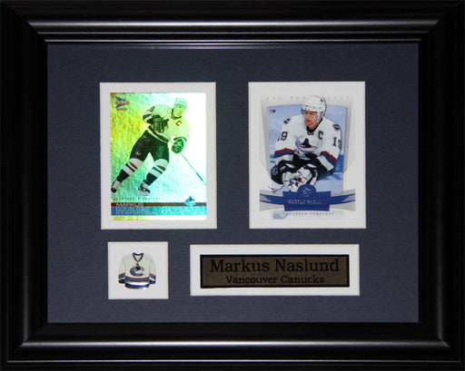 Markus Naslund Vanouver Canucks 2 Card Hockey Memorabilia Collector Frame