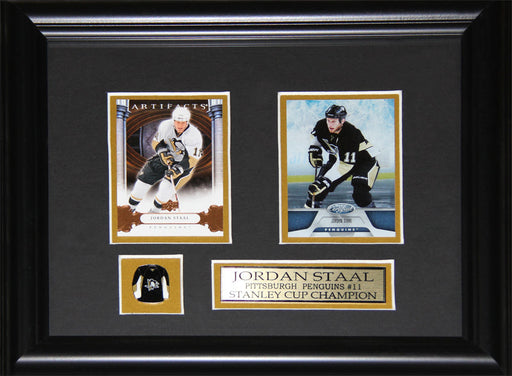 Jordan Staal Pittsburgh Penguins 2 Card Hockey Memorabilia Collector Frame
