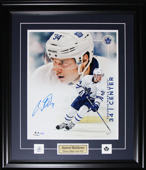 Auston Matthews Toronto Maple Leafs Signed 16x20 collage Hockey Frame