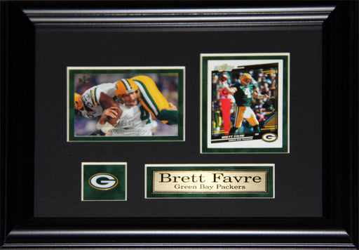 Brett Favre Green Bay Packers 2 Card Football Memorabilia Collector Frame