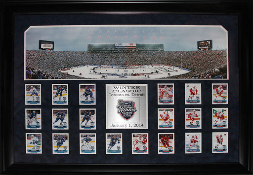 2014 Winter Classic Toronto Maple Leafs Detroit Red Wings Panorama Card Set Hockey Frame