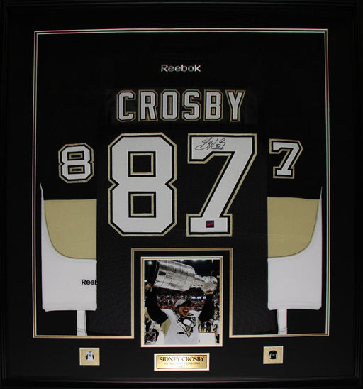 Sidney Crosby Pittsburgh Penguins Signed Jersey Hockey Collector Frame