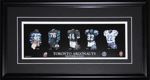 Toronto Argonauts CFL Football Jersey Evolution CFL Football Collector Frame