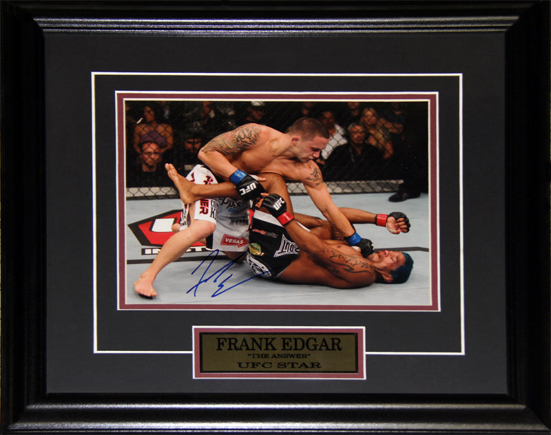 Frank Edgar UFC MMA Mixed Martial Arts Signed 8x10 Memorabilia Collector Frame