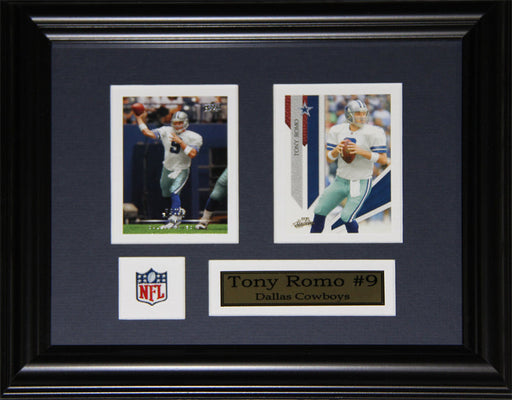 Tony Romo Dallas Cowboys 2 Card Football Memorabilia Collector Frame
