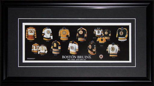 Boston Bruins Jersey evolution Hockey Memorabilia Collector Frame