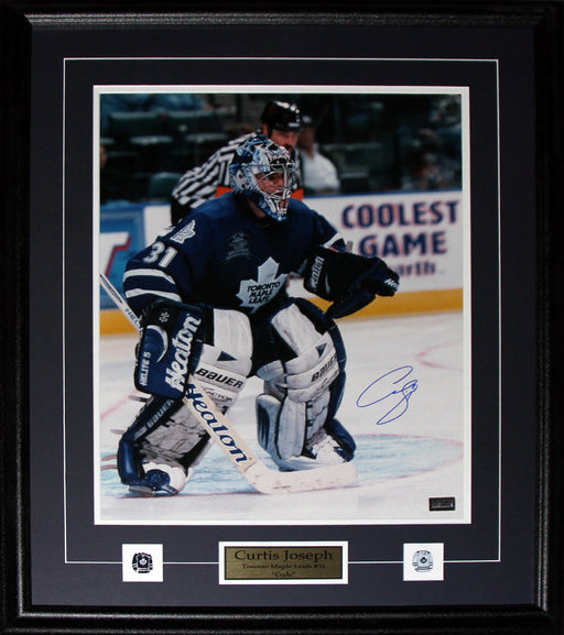 Curtis Joseph Toronto Maple Leafs Signed 16x20 Hockey Collector Frame