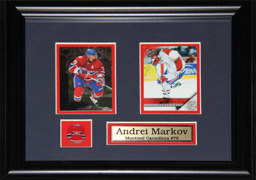 Andrei Markov Montreal Canadiens 2 Card Hockey Memorabilia Collector Frame