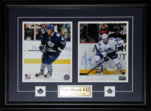 Tyler Bozak Toronto Maple Leafs Signed 2 Photo Hockey Collector Frame