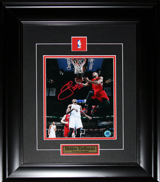 DeMar DeRozan Toronto Raptors Signed 8x10 Basketball Collector Frame