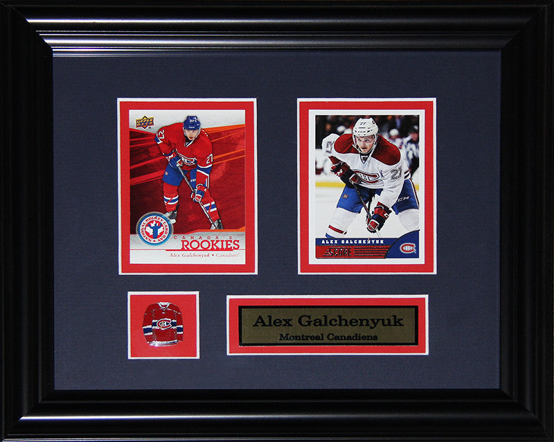 Alex Galchenyuk Montreal Canadiens 2 Card Hockey Memorabilia Collector Frame