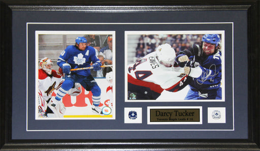 Darcy Tucker Toronto Maple Leafs Signed 2 Photo Hockey Collector Frame