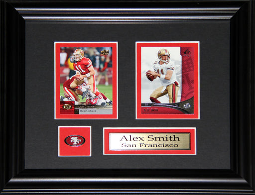 Alex Smith San Franciso 49ers 2 Card Football Memorabilia Collector Frame