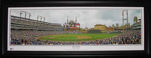 Detroit Tigers Comerica Park First Pitch Baseball Panorama Baseball Frame