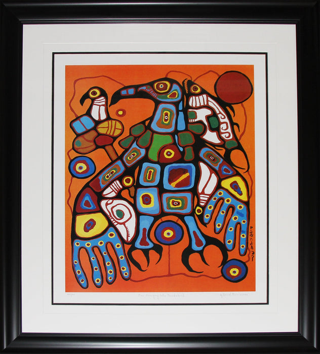 Man Changing Into Thunderbird #6 Limited Edition /950 Native Indian Heritage Art Print by Norval Morrisseau