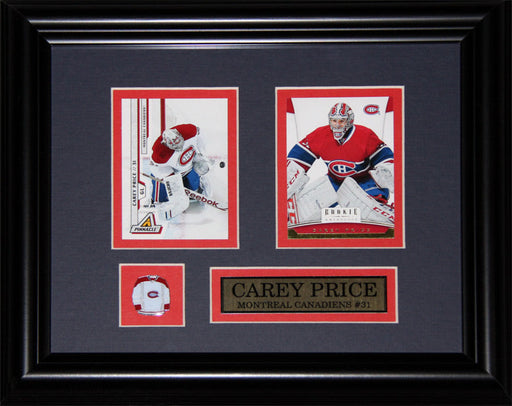 Carey Price Montreal Canadiens 2 Card Hockey Memorabilia Collector Frame