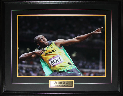 Usain Bolt Team Jamaica Summer Olympics Runner Pose 16x20 Collector Frame