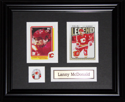 Lanny McDonald Calgary Flames 2 Card Hockey Memorabilia Collector Frame