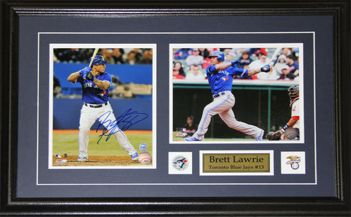 Brett Lawrie Toronto Blue Jays Signed 2 Photo Baseball Collector Frame