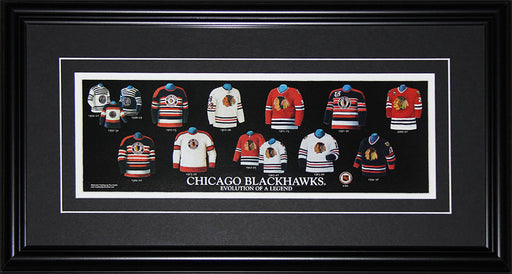 Chicago Blackhawks Jersey Evolution Hockey Memorabilia Collector Frame