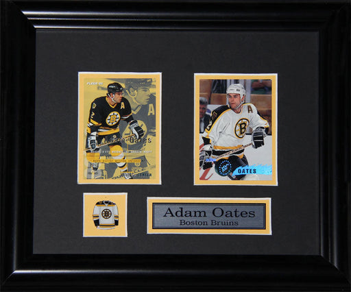 Adam Oates Boston Bruins 2 Card Hockey Memorabilia Collector Frame