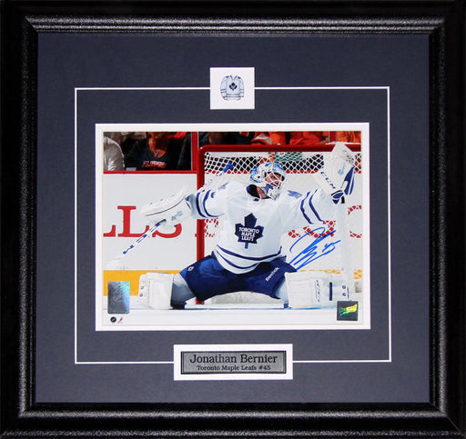 Jonathan Bernier Toronto Maple Leafs Signed 8x10 Hockey Collector Frame