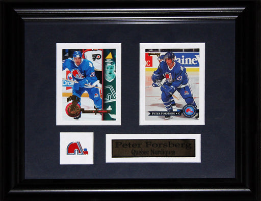 Peter Forsberg Quebec Nordiques 2 Card Hockey Memorabilia Collector Frame